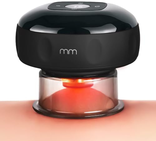Mikamax - Elektrisch Cupping Massager Infrarot, Schröptherapie, 12 Saugstufen, 2 Modi (Tiefer Druck, Pulsierend), 2 Cupping-Tanks, USB-C Aufladung (1800mAh), Tragbar für Entspannung und Erholung