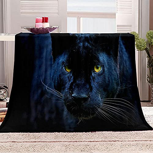 WJYMJJ Wohndecke Panther Flanell mikrofaser kuscheldecke Weich Warmes Flausch Sofadecke, Für Betten und Sofas 150x200 cm