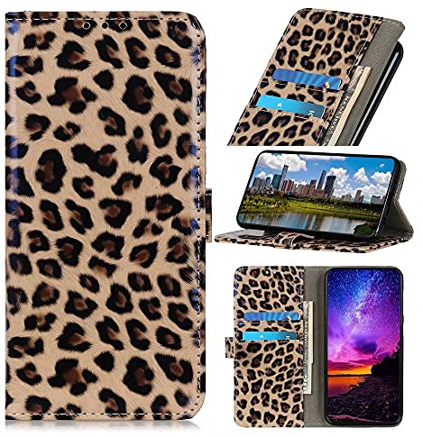 Handyhülle für Samsung Galaxy A33 5G Hülle, Handy Samsung A33 5G Hülle, Leder Flip Etui Book Tasche Brieftasche Case und Magnet Kartenfach Handytasche Schutzhülle für Samsung Galaxy A33 5G Leopard