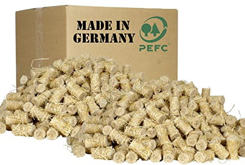 Trendyshop365 10kg Vorratspack Ökologische Holzwolle Anzündwolle aus Bayern 100% PEFC für Kamin & Feuerschale