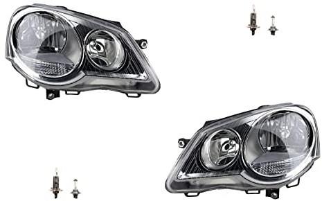 Johns, Scheinwerfer Halogen passend für VW Polo 02 9N 05-12 mit H7 H1 Satz Links Rechts