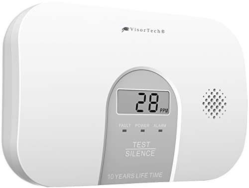 Détecteur de monoxyde de carbone COM-250 avec écran LCD DIN EN 50291-1 [VisorTech]