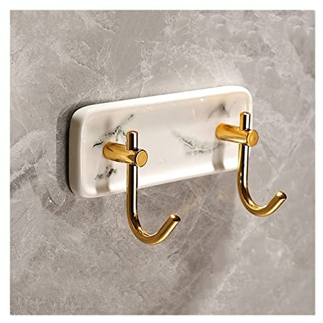 Garderobenhaken Wandgarderobe Wandgarderobe, Garderobenleiste zur Wandmontage, moderne SleekMetal-Wandhaken, für den Eingangsbereich, Badezimmer, Schlafzimmer, Küche, Hängegarderobe (Farbe: Gold)