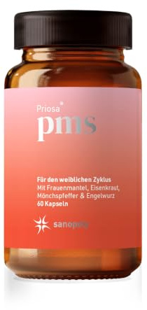 Sanopoly Priosa® pms Kapseln 60 Stk. | Mönchspfeffer Kapseln mit Frauenmantel & Vitamin B6 zur Regulierung der Hormontätigkeit