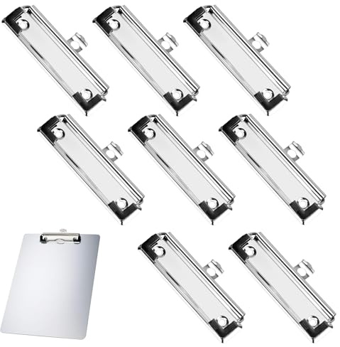 Metallo Clip Vintage con Molla Fermacarte, 8PCS Angoli Gomma Foro Appendere Ufficio Menu