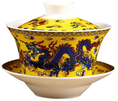 ppARK Taza de té Taza Tradicional para Hacer té, tazón de té clásico, Taza de té sopera Vintage para restaurantes, hoteles, Sala de recepción gaiwand