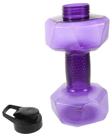 KITANDOVE Dumbbell Water Cup Motivational Time Water Bottle Weightlifting Dumbbell Unique Water Bottles Dumbbell Bottle Dumbbells Travel Cup Gym Water Jug Drinking Water Bottles Pp re-usable
