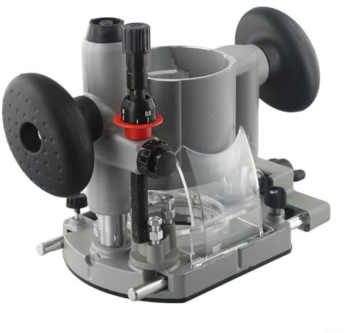 Yuanpgky Router Plunge Base 65Mm, Metal, Suitable for Woodworking Trimming, Milling, Slotting, Carving, Seamless Splicing