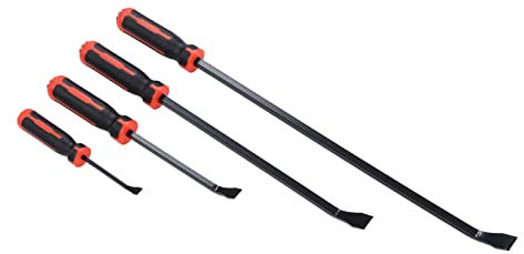 Hebeleisen-Set aus Chrom-Vanadium-legiertem Stahl für Autoreifen, 60 HRC, 30° Abgewinkelte, Gebogene Spitze, 8 Zoll, 12 Zoll, 18 Zoll, 24 Zoll, Ergonomischer Griff, Industrielles