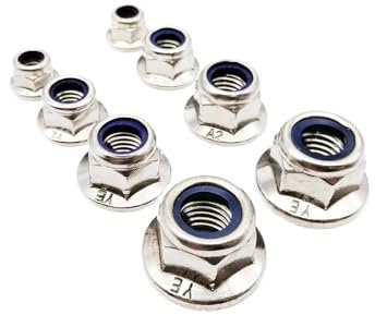 10/50 stücke 304 Edelstahl GB6183 Hex Flansch Nylon Einsatz Kontermutter(10pcs M12)