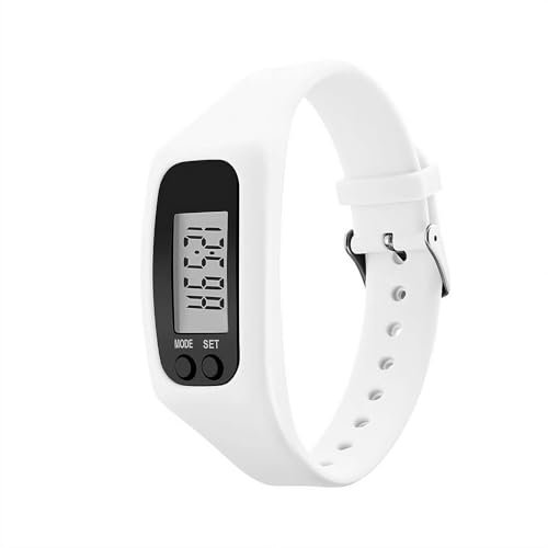Reloj podómetro, no requiere Bluetooth/App/teléfono, rastreador de fitness con contador de pasos, contador de calorías, pantalla LCD grande, pulsera de silicona ligera para caminar y correr
