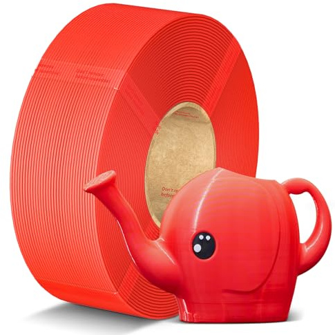 ANYCUBIC PLA Filament Refill, 1.75mm 3D Drucker Filament ohne Spule, Maßgenauigkeit +/- 0.02mm, passend zu den meisten wiederverwendbaren Spulen, 1KG Rot