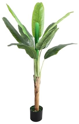 Konstgjord Träd 140 Cm/4,5 Fot Konstgjord Bananträd Simulering Av Bananträd Med Stora Blad För Heminredning Konstgjord Växt