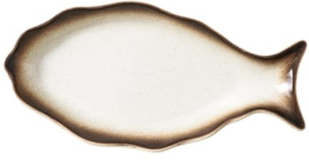 Gatuida Ceramic Steamed Fish Plate Creative Fish Plate Japanese Style Storage for Sushi Serving Platter for Dining and Display