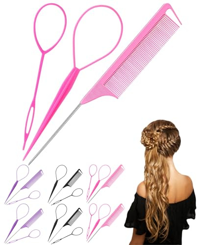 Donvuka 18 Stück Haarstyling-Set, Frisurenhilfe Zopfhalter, Flechthilfe Haare, Haar Tail Twister, Frisuren Zubehör für DIY Frisuren, Hair Flechten für Frauen Mädchen