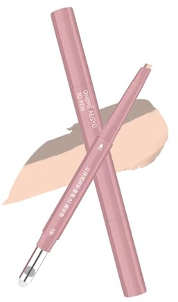 Eoixuqba Barra Iluminadora Para Ojeras,Doble Punta Iluminador Zona Bajo Ojos - 2.5g Cosmético Facial Difuminable para Viaje,Para Viajes Bodas Eventos Uso Diario