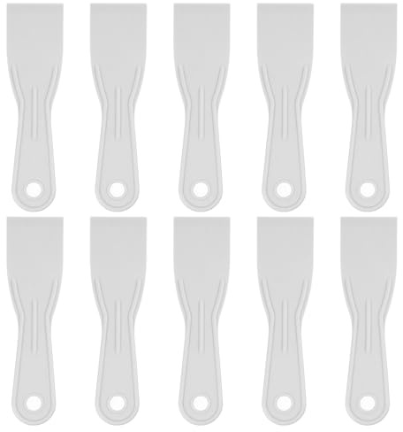 QUARKZMAN 10pcs Espátula De enmasillar 2 Ancho 1.7mm Delgada Espátula De Plástico Flexible Para Cintar Yeso Extender Pintura Rascar Pared Gris
