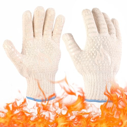 Halinuia Gants Silicone Anti-Chaleur Antidérapants pour Cuisine Barbecue