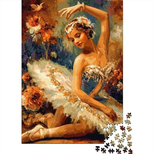 Ballerina Classic Art Style 1000 Piece Jigsaw Puzzle Paper for Adults Jigsaw Puzzle for Adults Relaxation Home Decor Gift 38x26cm/1000pcs