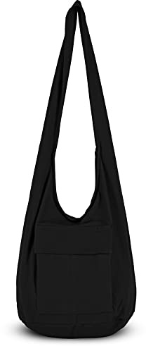 Your Cozy Boho Umhängetasche Damen – Handgefertigte leichte Baumwolltasche mit Reißverschluss, ideal für Reisen und Alltag