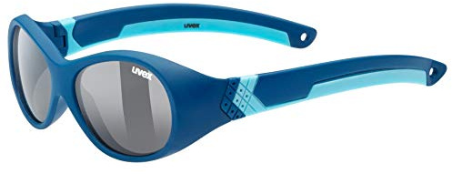 uvex sportstyle 510 - solglasögon för barn - lätt anpassningsbar ram - inkl. huvudrem - darkblue/smoke - one size