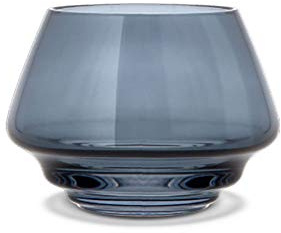 Holmegaard Teelichthalter Ø10 cm Flow aus mundgeblasenem Glas, blau