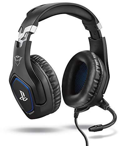 Trust Gaming Headset GXT 488 Forze - Offiziell Lizenziert für Playstation - PS4 und PS5 Headset mit Klappbarem Mikrofon und Einstellbarem Kopfbügel, 3.5mm, Over-Ear Kopfhörer mit Kabel - Schwarz