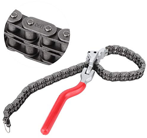 BigKing Chiave per Filtro Olio Auto, Tipo di Catena Chiave per Filtro Dell'olio Chiave da 13,8 Pollici Manico Lungo Ergonomico Strumento di Riparazione Auto