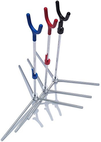 SHARROW Bogenschießen Recurve Bogenständer Halter Bogen klappbar Tragbarer Bogenständer Recurve Bogenhalter Bogenständer Rack für Recurvebogen Takedown Bogen und Langbogen (Schwarz)