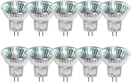 NCC-Licht 10 x Halogen Reflektor Leuchtmittel GU4 12V MR11 warmweiß dimmbar Flood 30° (35 Watt)