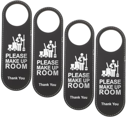 Operitacx 20 Pièces Panneau De Porte D'hôtel Affichette De Porte Pour Hôtel Panneau De e Pvc De e En Pvc Cintre De Poignées De e Double Face Cuir Ne Pas Déranger Bureau
