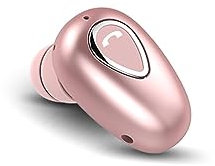 Xmenha Wireless Single Earbud Rosa Bluetooth 5.1 kabelloser Ohrhörer für ein Ohr, Business, 15 Std. Akkulaufzeit, Rosa
