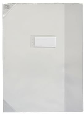 OXFORD 50 Heftumschläge A4 mit Klappe Lesezeichen Strong Line PVC transparent 15/100, farblos