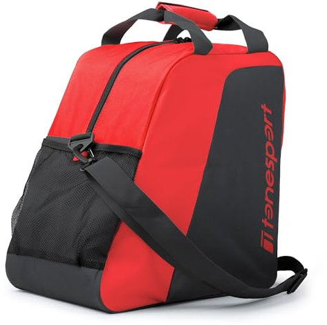 Tonesport Ski Boot Bag - Snowboard Boot Bag - Ski Boot and Helmet Gear Bag - Snowboard Gear Bag - Ski Boot Bag for Air Travel - Dark Red
