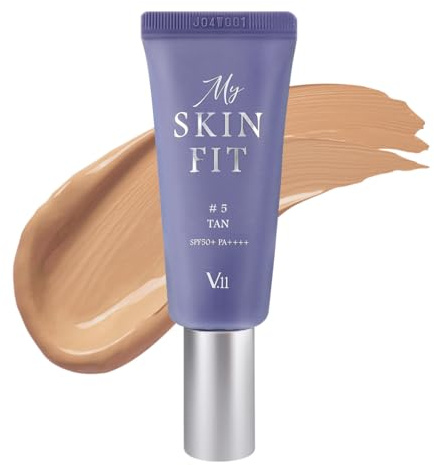 [VILLAGE 11 FACTORY] MY SKIN FIT BB CREAM (#5 TAN) Korean Skincare - Hyaluronsäure, Niacinamid und Centella Asiatica - Kollagen-Booster - Leichte Feuchtigkeitstextur - Skin glass glow