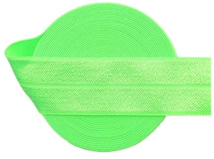 Nine Looms Gummiband zum Nähen, 2,5 cm, 25 mm, 2,7 m, neongrüne Strickgummis, hohe elastische Schnur zum Nähen von Bund und Hosenbund (3 Jahre, Neongrün)