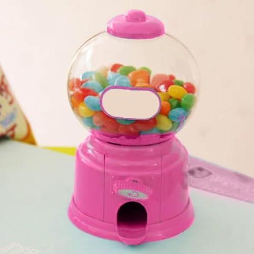 TISAIL Kids'Candy Machine Máquina de Dulces para niños Mini máquina de Chicle Creativa Caja de Dulces Máquina de cápsula Dispensador de Burbujas Gumball Caja (Rosa)