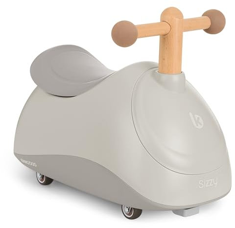 KikkaBoo Baby Aufsitzfahrzeug ab 1 Jahr SIZZY, Rutschauto ohne Pedale, Rutscherfahrzeug mit Griffen, Multidirektional, Ab 1 bis 3 Jahre, Baby-Geschenk, Beige