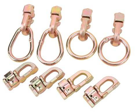 L Rail Bolt Fittings with O Ring, Carbon Steel, L Rail Bolt Lashing Fixing Kit with Truck Cargo Plate, Trailer Load Control, RV, ATV