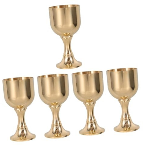 TOPBATHY 5pcs Goblet Wine Cup Vintage Chalice Retro Liquor Cup Wine Accessories