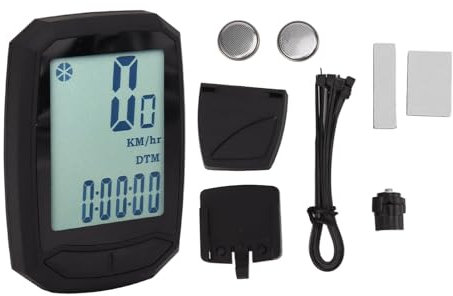 Natudeco Natudeco Fahrradcomputer, Fahrradcomputer, Fahrrad-Tachometer, Touchscreen-Kilometerzähler mit Herzfrequenzmesser für Straßen- und Bergradfahrer