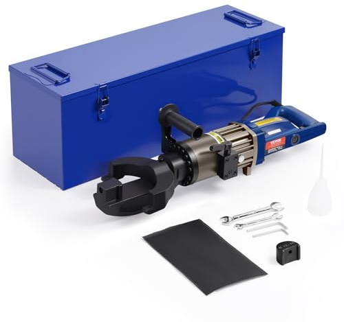 VEVOR Cintreuse de Barres Armature Électrique, 1500 W, Machine à Cintrer Hydraulique Portable, Angle Pliage 0-90° 12-22 mm, avec Mallette à Outils, Bidon d'Huile, Cintrage Facile, pour Barres d'Acier