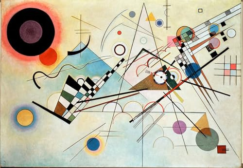ARTXLXXBN Berömd väggkonst väggkonst målningar komposition Viii målning av Vasily Kandinsky av Wassily Kandinsky tryck oljemålning för väggdekoration 60x90 cm