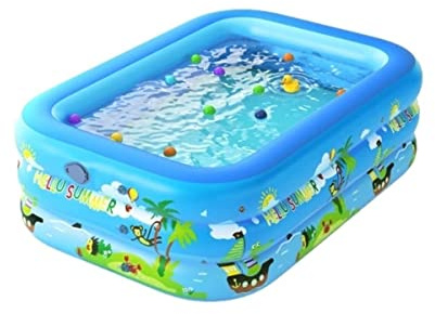 Piscina gonfiabile per bambini, piscina gonfiabile a 3 anelli, piscina per adulti, uso esterno in giardino