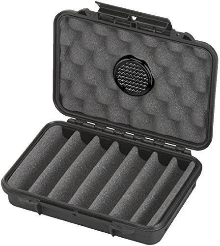 MAX PRODUCTS® Zigarren Humidor Reisehumidor in Etuiform Wasser und staubdicht IP67 für 7 Zigarren