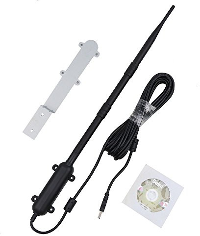Luxtech Antena WiFi Exterior 3000 Metros WiFi WM-N8000 Adaptador USB WiFi 150Mbps 13dB WiFi de Alta Potencia