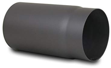 LANZZAS Rauchrohr 250 mm - im Durchmesser Ø 130 mm - Farbe: gussgrau - Ofenrohr Verlängerungsrohr