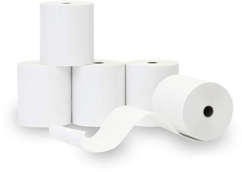 Thermorollen 80mm x 80m x 12mm - 50 Stück, Kassenrollen aus Thermopapier, Bonrollen Thermo 80mm, hochwertige Thermopapierrollen für Registrierkasse, BPA frei