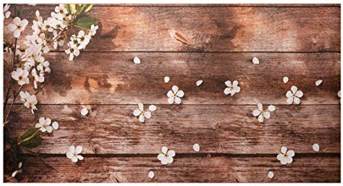 Baroni Home Tappeto Passatoia da Cucina in PVC con Fondo Antiscivolo, Tappeto Cucina Antimacchia Facile da Lavare, Tappeto Passatoia Corridoio, Fiori di Pesco 120x60 cm