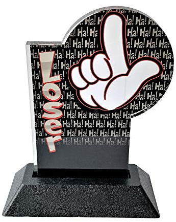 Express Medals 15,2 cm große farbige Acryl-Trophäe mit Last Place Loser